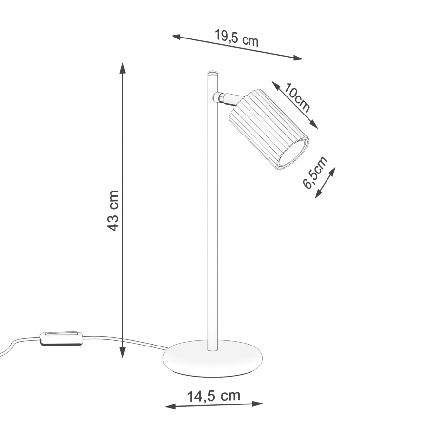 Lampa stołowa KARBON 1xGU10/10W/230V czerwony