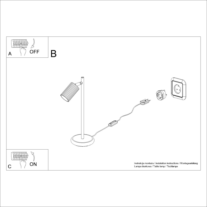 Lampa stołowa KARBON 1xGU10/10W/230V czerwony