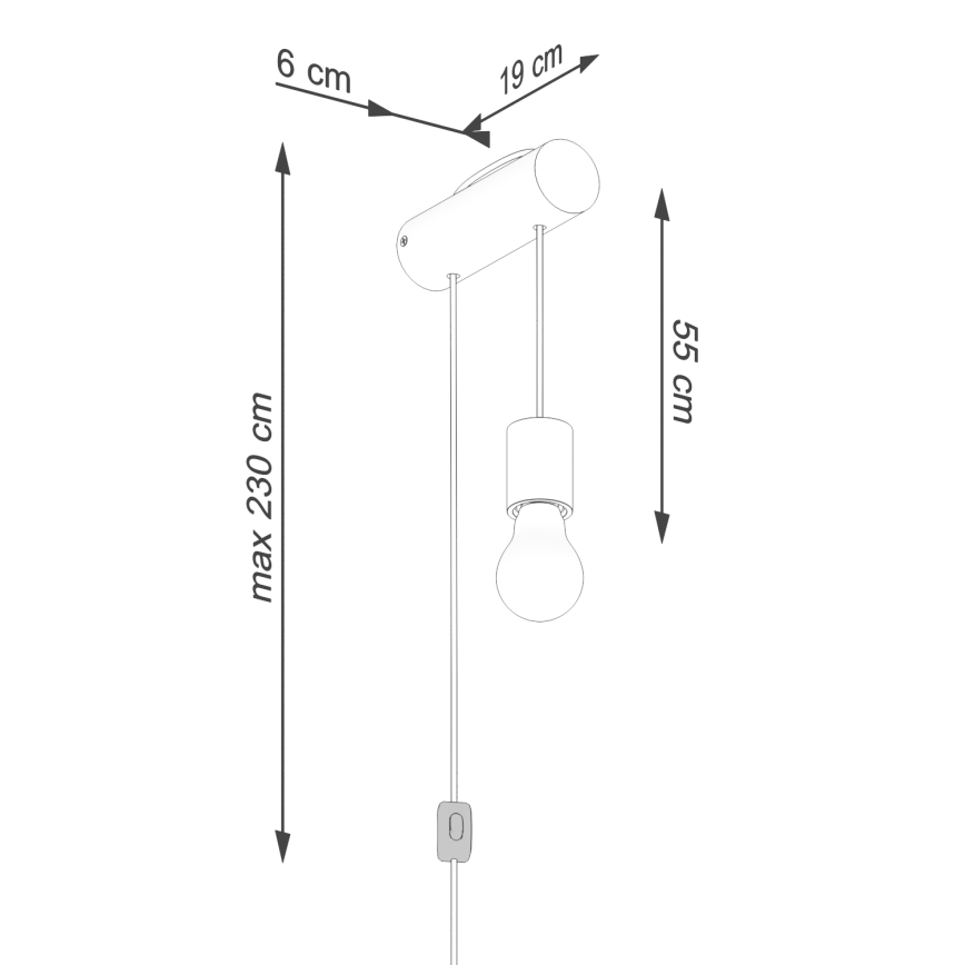 Kinkiet NIMBI 1xE27/15W/230V buk