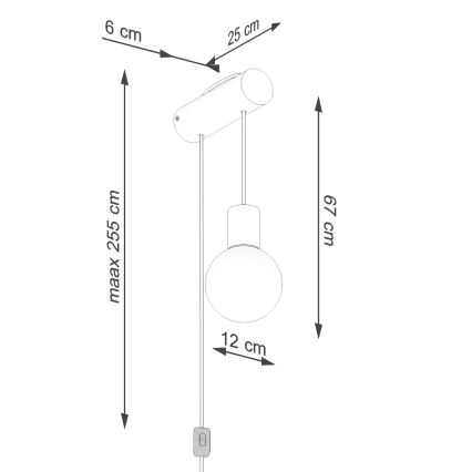 Kinkiet NIBMI 1xG9/8W/230V buk