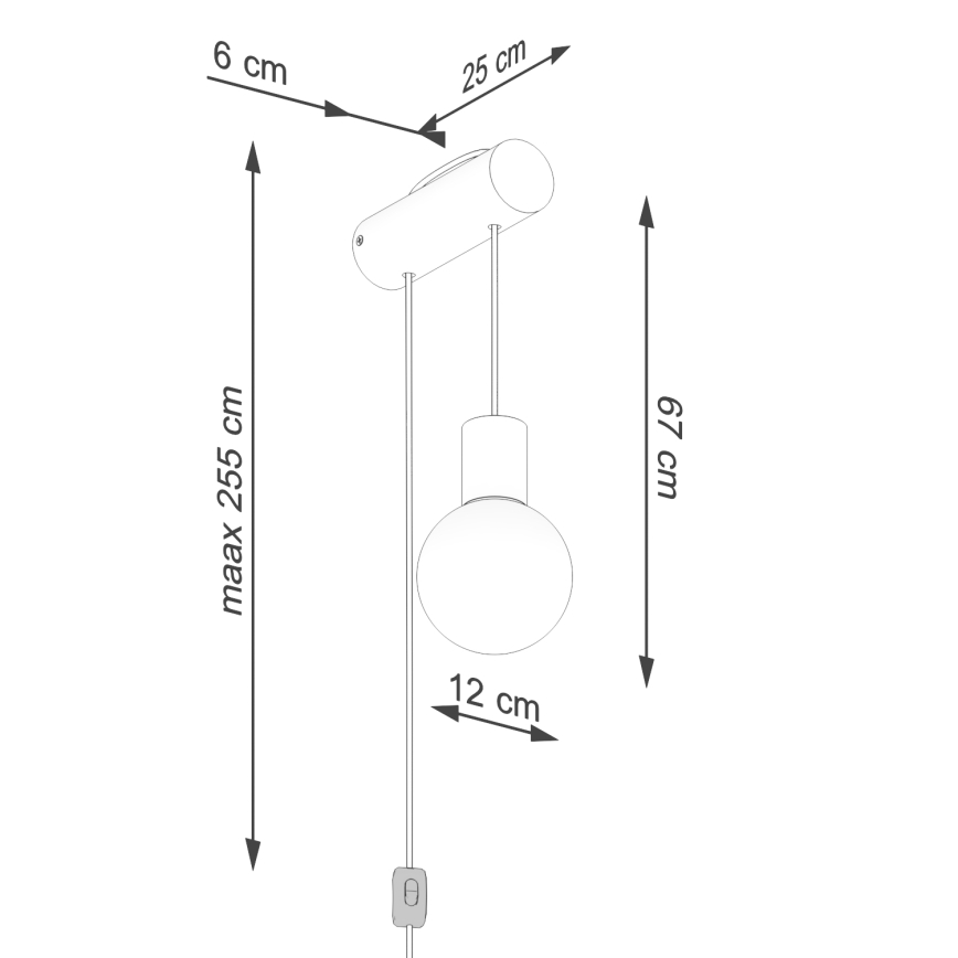 Kinkiet NIBMI 1xG9/8W/230V buk