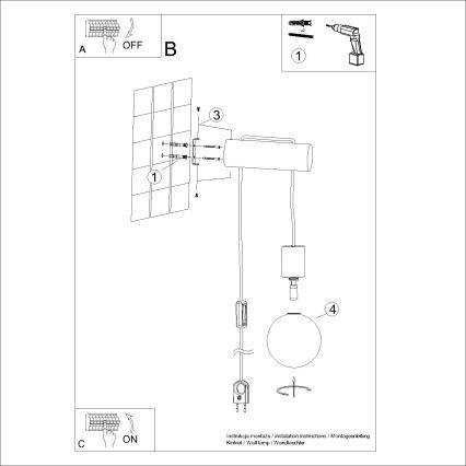 Kinkiet NIBMI 1xG9/8W/230V buk