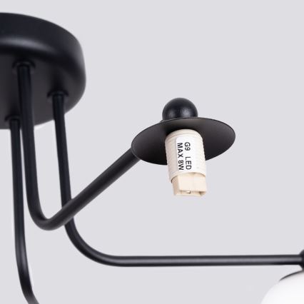 Żyrandol na drążku ASTRAL 5xG9/8W/230V czarny