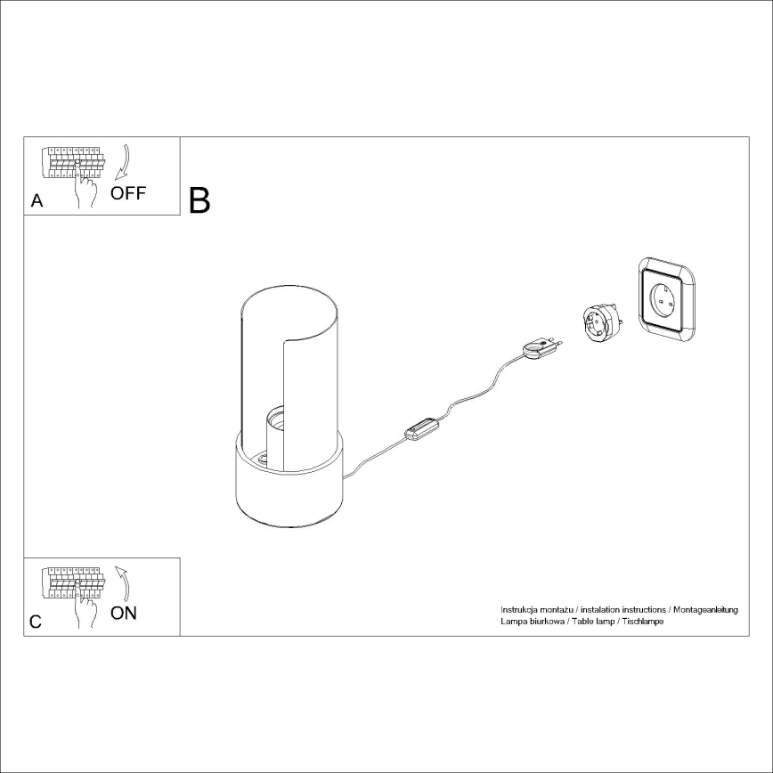 Lampa stołowa FLASH 1xE27/15W/230V biały