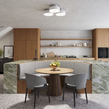 Lampa sufitowa OMIQ 4xE27/15W/230V śr. 30 cm biała