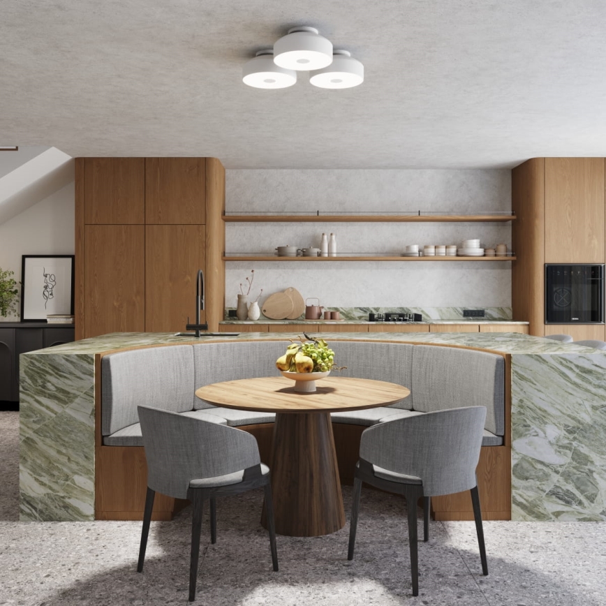 Lampa sufitowa OMIQ 4xE27/15W/230V śr. 30 cm biała