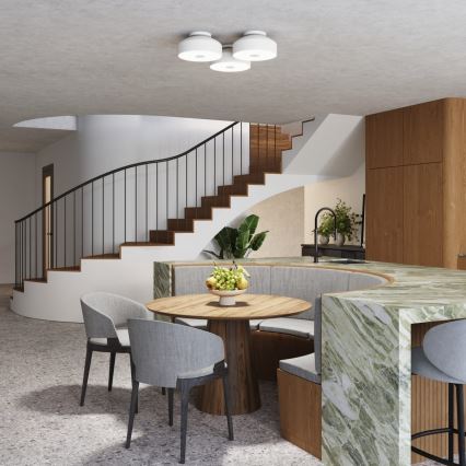 Lampa sufitowa OMIQ 4xE27/15W/230V śr. 30 cm biała