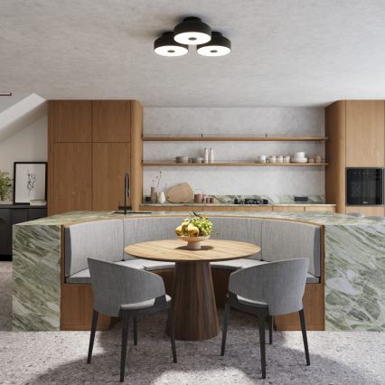 Lampa sufitowa OMIQ 4xE27/15W/230V śr. 30 cm czarna