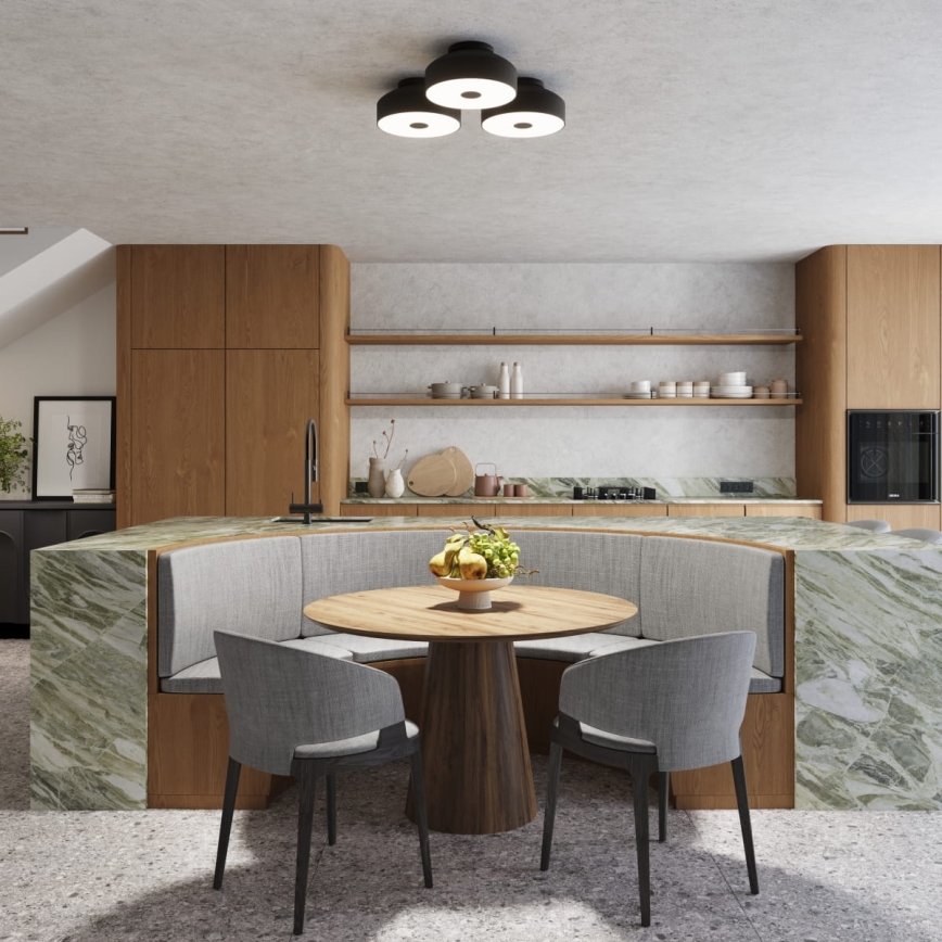 Lampa sufitowa OMIQ 4xE27/15W/230V śr. 30 cm czarna