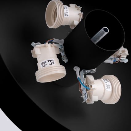 Lampa sufitowa OMIQ 4xE27/15W/230V śr. 30 cm czarna