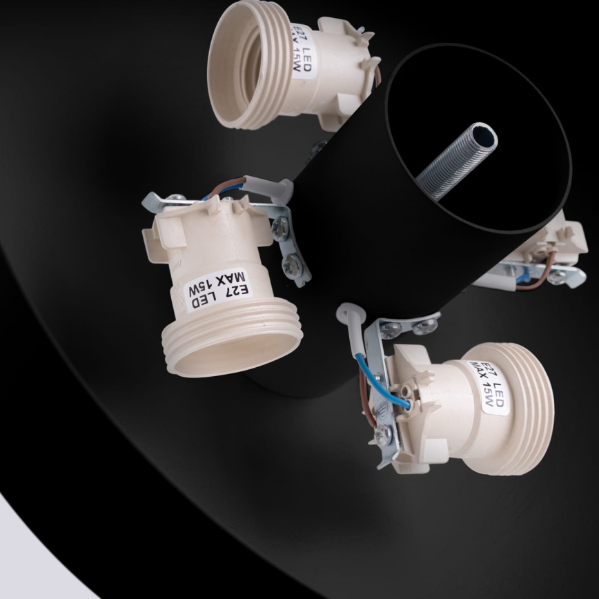 Lampa sufitowa OMIQ 4xE27/15W/230V śr. 30 cm czarna