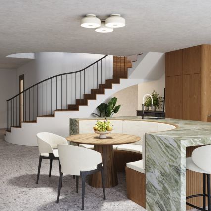 Lampa sufitowa OMIQ 4xE27/15W/230V Ø 30 cm kremowa