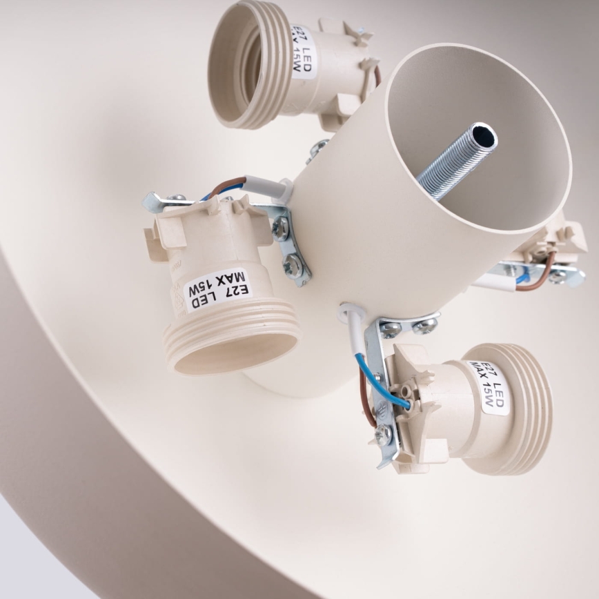 Lampa sufitowa OMIQ 4xE27/15W/230V Ø 30 cm kremowa