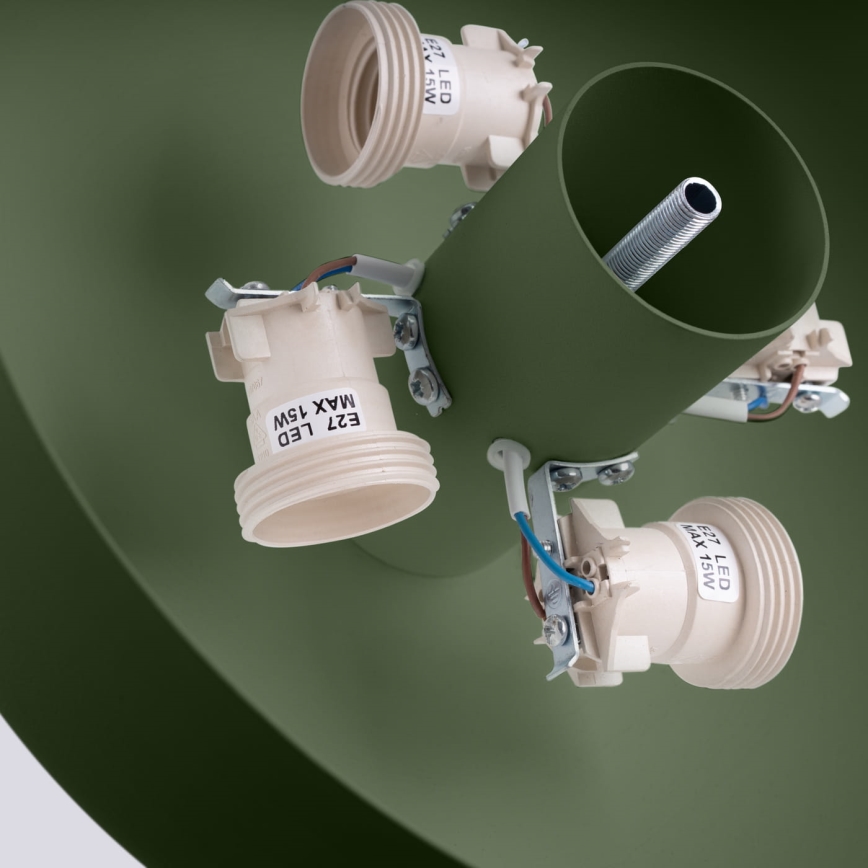 Oprawa sufitowa OMIQ 4xE27/15W/230V śr. 30 cm zielona