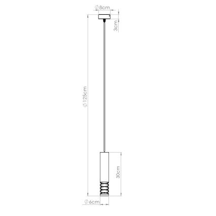 Żyrandol na lince LAMI 1xGU10/10W/230V biały