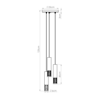 Żyrandol na lince LAMI 3xGU10/10W/230V biały