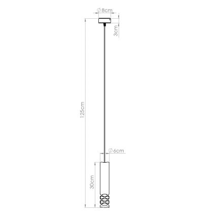 Żyrandol na lince LIRO 1xGU10/10W/230V biały