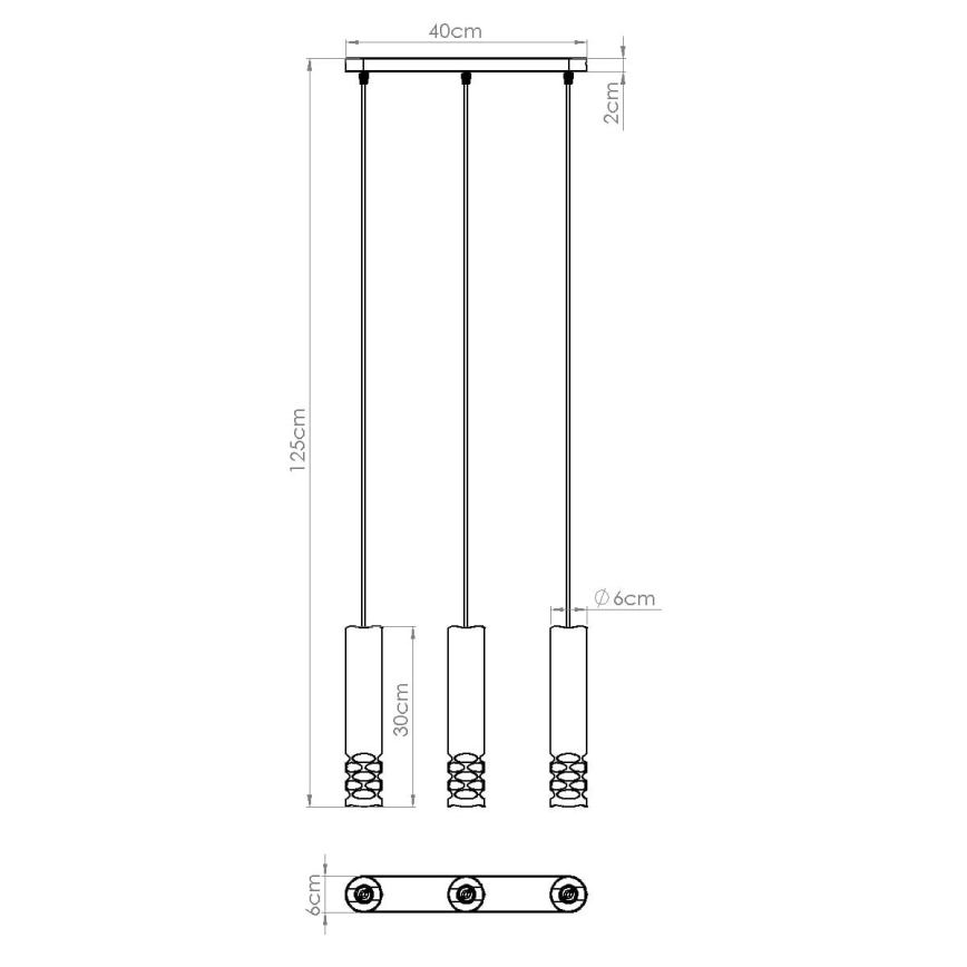 Żyrandol na lince LIRO 3xGU10/10W/230V biały