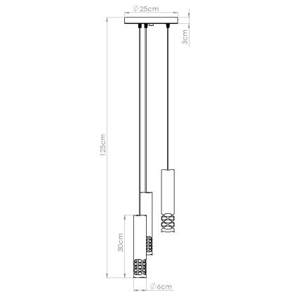 Żyrandol na lince LIRO 3xGU10/10W/230V biały