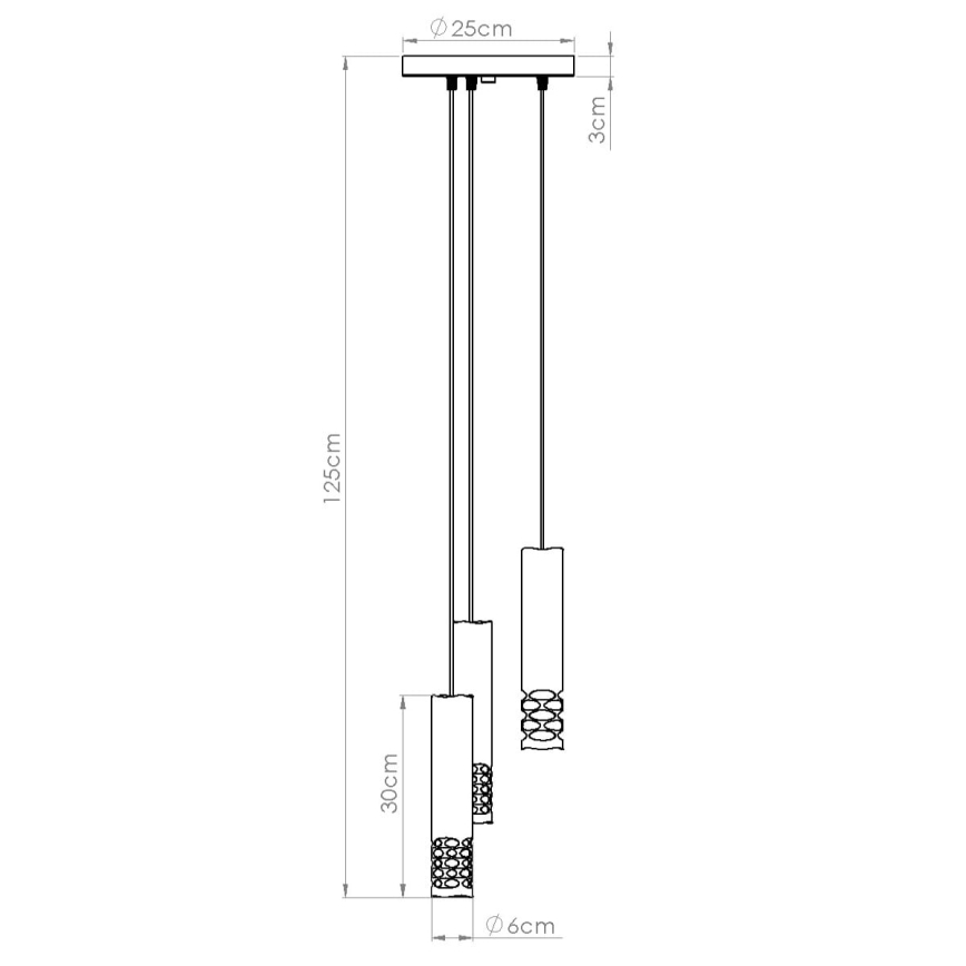Żyrandol na lince LIRO 3xGU10/10W/230V biały
