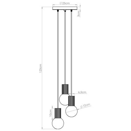 Żyrandol na lince HALO 3xG9/8W/230V śr. 25 cm biały