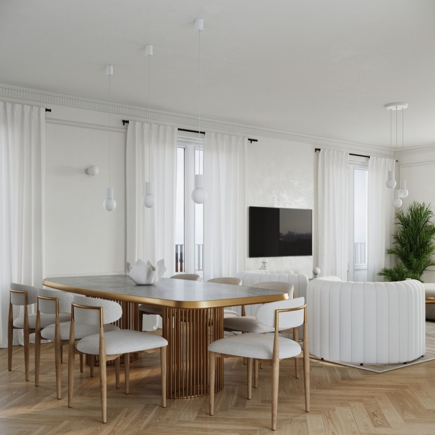 Lampa stołowa HALO 1xG9/8W/230V śr. 12 cm biała