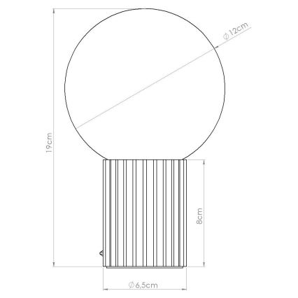 Lampa stołowa HALO 1xG9/8W/230V śr. 12 cm biała