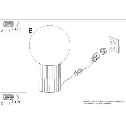 Lampa stołowa HALO 1xG9/8W/230V śr. 12 cm biała