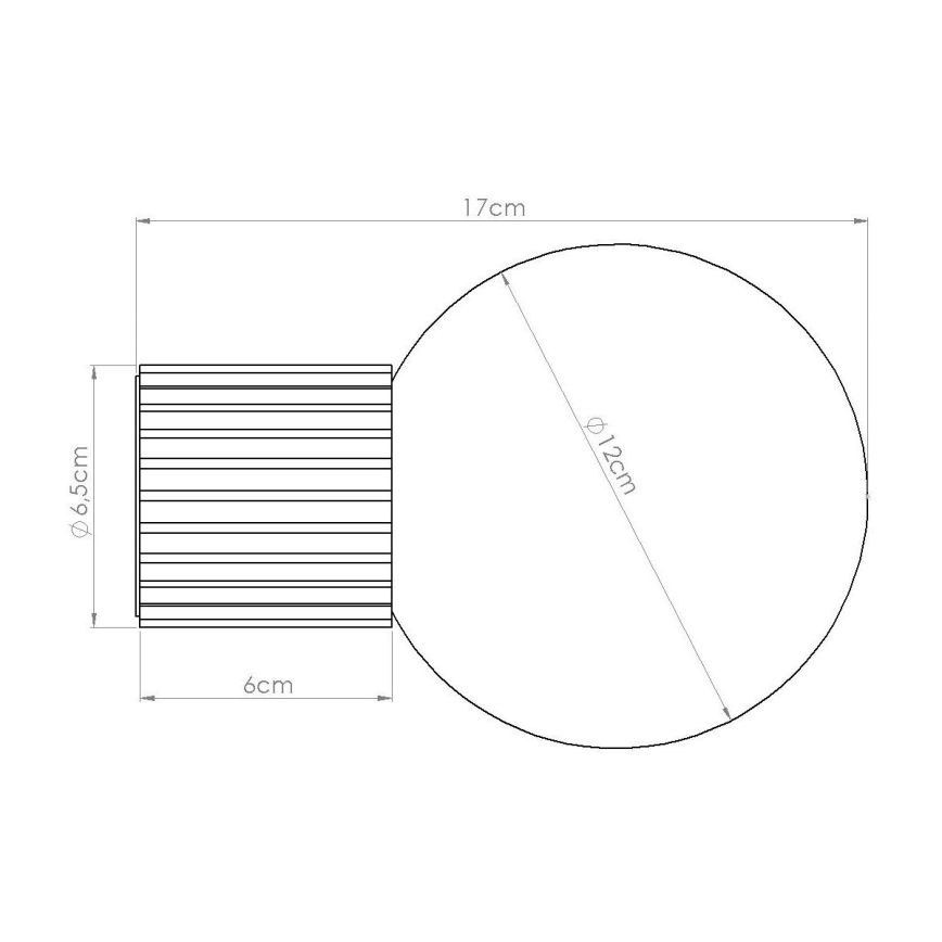 Kinkiet łazienkowy HALO 1xG9/8W/230V śr. 12 cm IP44 czarny