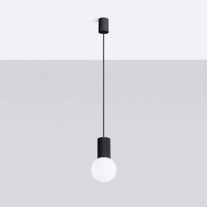 Żyrandol na lince HALO 1xG9/8W/230V śr. 12 cm czarny
