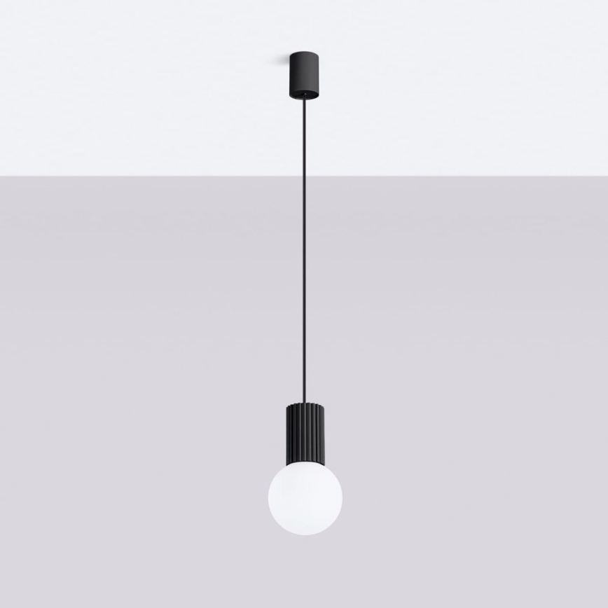Żyrandol na lince HALO 1xG9/8W/230V śr. 12 cm czarny