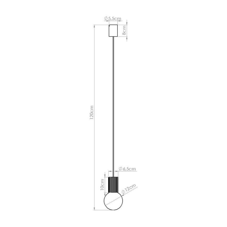 Żyrandol na lince HALO 1xG9/8W/230V śr. 12 cm czarny