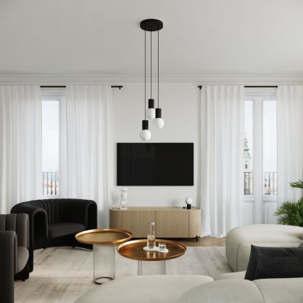 Lampa stołowa HALO 1xG9/8W/230V śr. 12 cm czarna