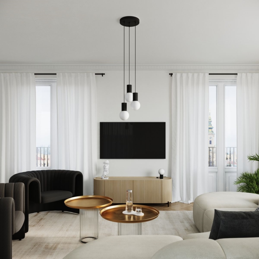 Lampa stołowa HALO 1xG9/8W/230V śr. 12 cm czarna