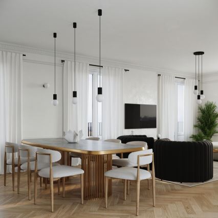 Lampa stołowa HALO 1xG9/8W/230V śr. 12 cm czarna