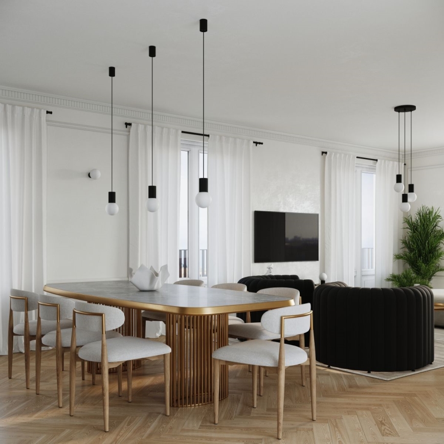 Lampa stołowa HALO 1xG9/8W/230V śr. 12 cm czarna