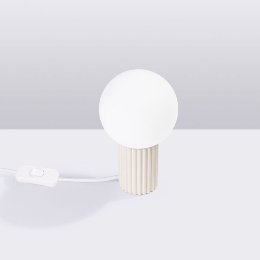 Lampa stołowa HALO 1xG9/8W/230V śr. 12 cm kremowa