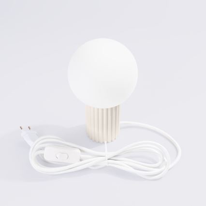 Lampa stołowa HALO 1xG9/8W/230V śr. 12 cm kremowa