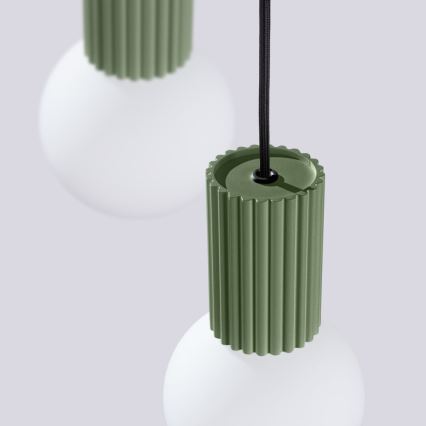 Żyrandol na lince HALO 3xG9/8W/230V śr. 25 cm zielony