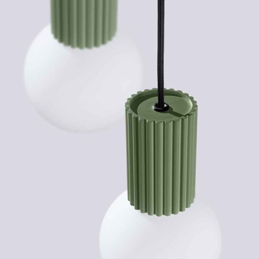 Żyrandol na lince HALO 3xG9/8W/230V śr. 25 cm zielony