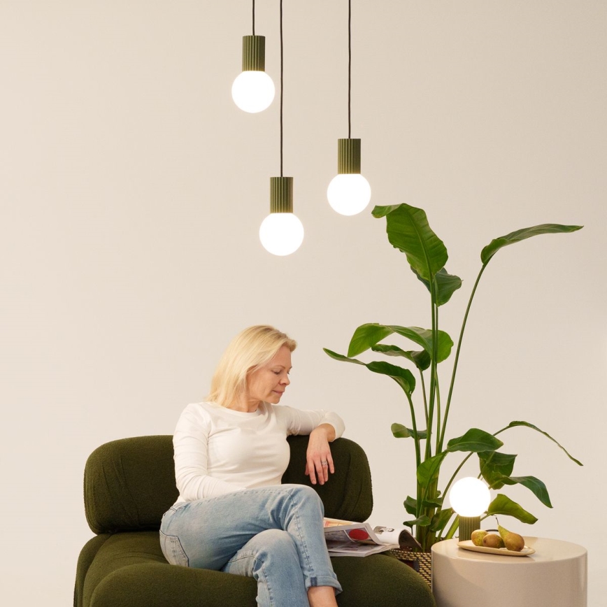 Lampa stołowa HALO 1xG9/8W/230V śr. 12 cm zielona
