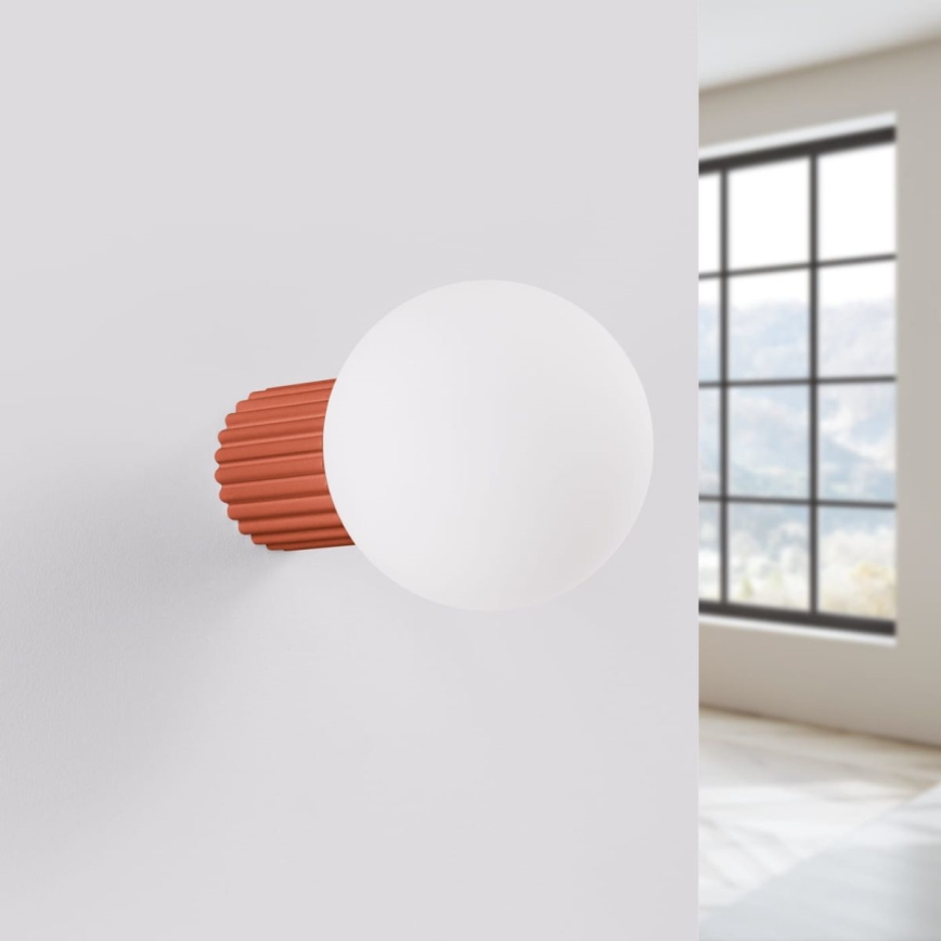 Kinkiet łazienkowy HALO 1xG9/8W/230V śr. 12 cm IP44 pomarańczowy
