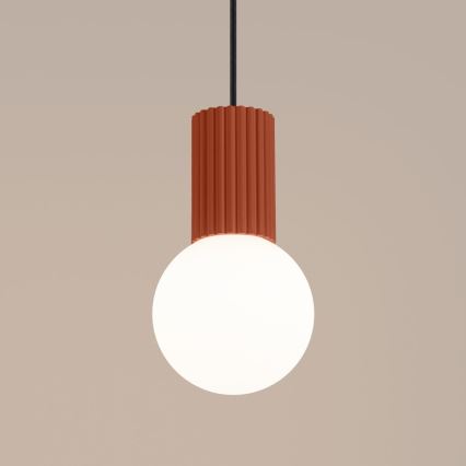 Żyrandol na lince HALO 1xG9/8W/230V śr. 12 cm pomarańczowy