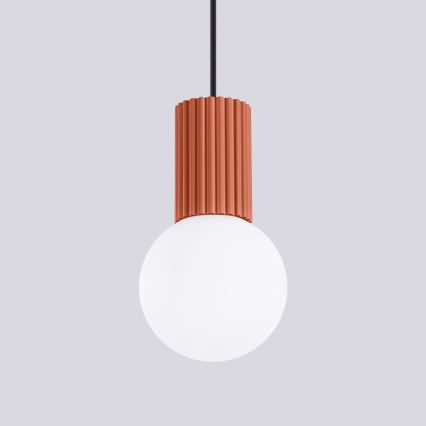 Żyrandol na lince HALO 1xG9/8W/230V śr. 12 cm pomarańczowy