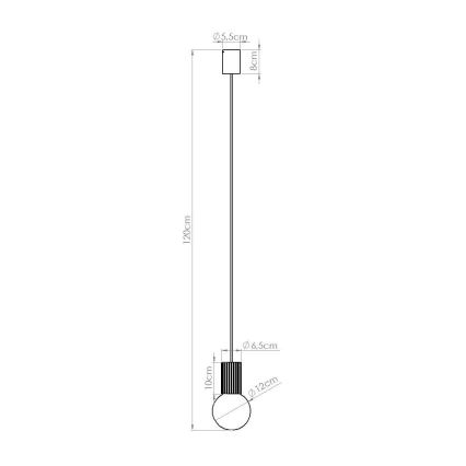 Żyrandol na lince HALO 1xG9/8W/230V śr. 12 cm pomarańczowy