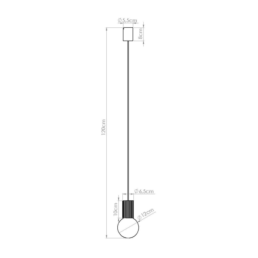 Żyrandol na lince HALO 1xG9/8W/230V śr. 12 cm pomarańczowy