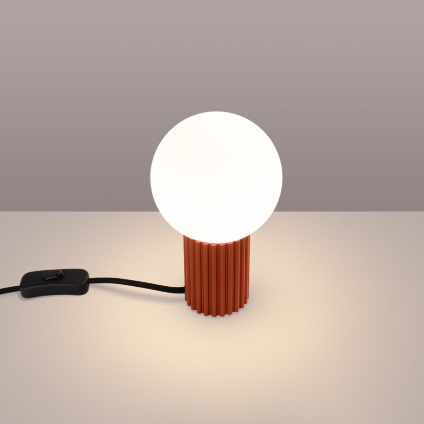 Lampa stołowa HALO 1xG9/8W/230V śr. 12 cm pomarańczowa
