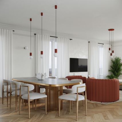 Lampa stołowa HALO 1xG9/8W/230V śr. 12 cm pomarańczowa