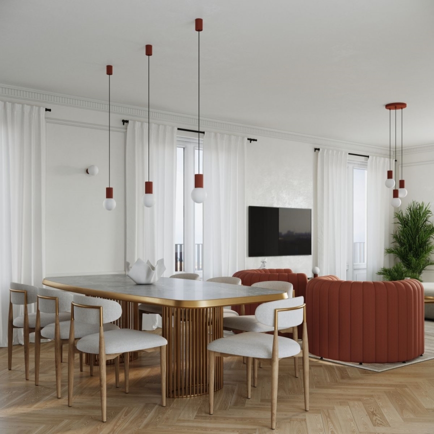 Lampa stołowa HALO 1xG9/8W/230V śr. 12 cm pomarańczowa