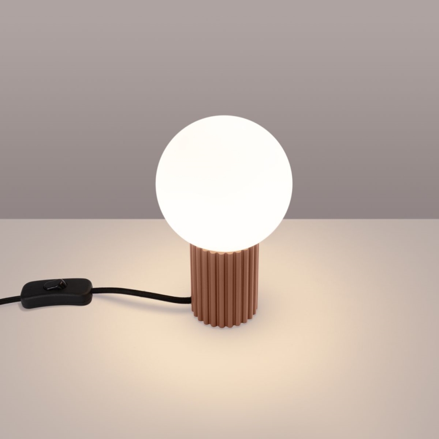 Lampa stołowa HALO 1xG9/8W/230V śr. 12 cm brązowa